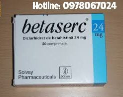 Thuốc Betaserc 24mg giá bao nhiêu, thuốc Betaserc 24mg là thuốc gì mua ở đâu, thuốc Betaserc 24mg trị bệnh gì