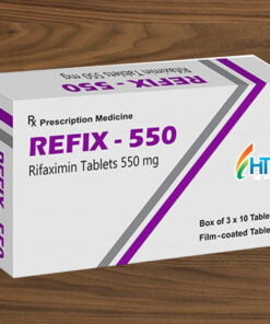 Thuốc Refix 550 trị não gan, hội chứng ruột kích thích giá bao nhiêu