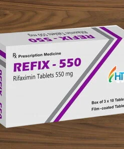 Thuốc Refix 550 trị não gan, hội chứng ruột kích thích giá bao nhiêu