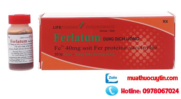 giá thuốc sắt ferlatum, thuốc ferlatum có tác dụng gì