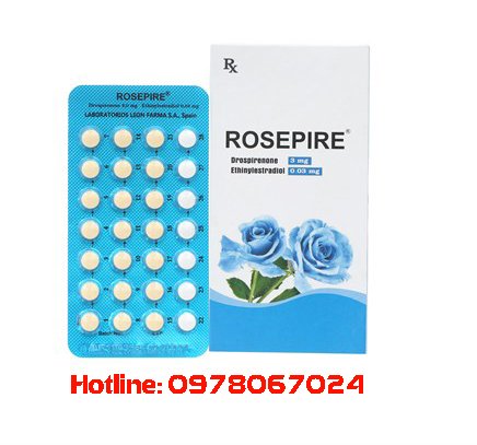thuốc rosepire màu xanh giá bao nhiêu, thuốc tránh thai rosepire mua ở đâu