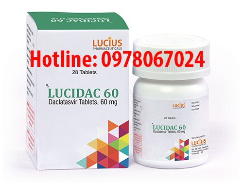 thuốc lucidac 60mg Daclatavir là thuốc gì? có tác dụng gì? công dụng điều trị viêm gan C, thuốc Lucidac 60 giá bao nhiêu mua ở đâu
