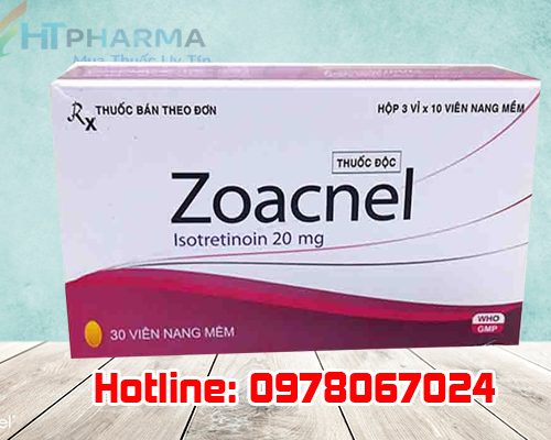 thuốc Zoacnel 20mg trị mụn giá bao nhiêu mua ở đâu