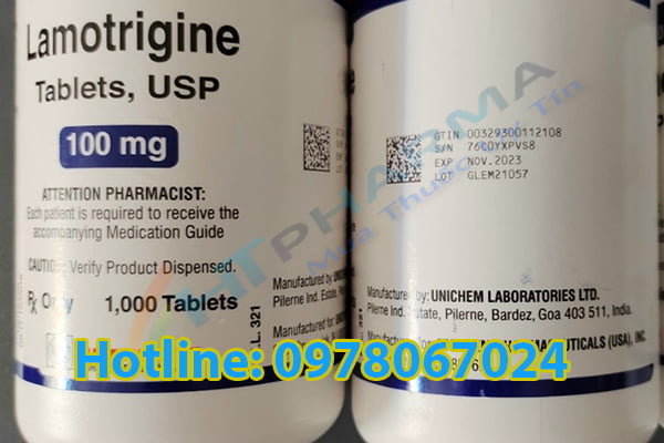 thuốc Lamotrigine 100mg giá bao nhiêu