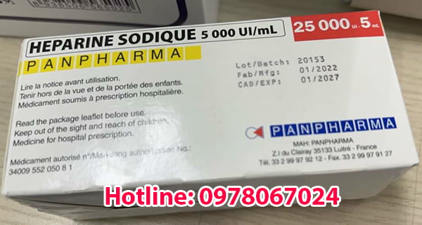 thuốc Heparine Sodique giá bao nhiêu