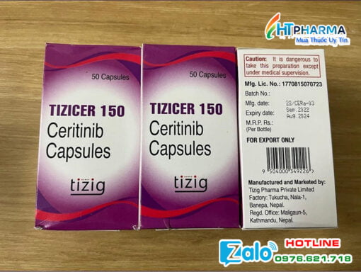 Thuốc Tizicer 150 Ceritinib trị đích ung thư phổi mua ở đâu hà nội, thành phố hồ chí minh